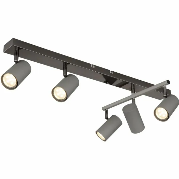 Luminaires Globo Lighting Spots Et Projecteurs|Robby Plafonnier, Spot de plafond, Applique murale, Spot mural Chrome, Noir, 5 lumières