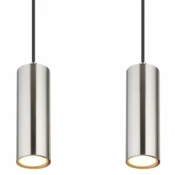 Luminaires Globo Lighting Suspensions|Robby Suspension Nickel mat, 4 lumières