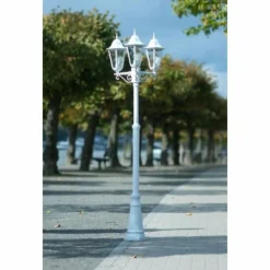 Réverbère LUTEC BRISTOL Blanc, 3 lumières