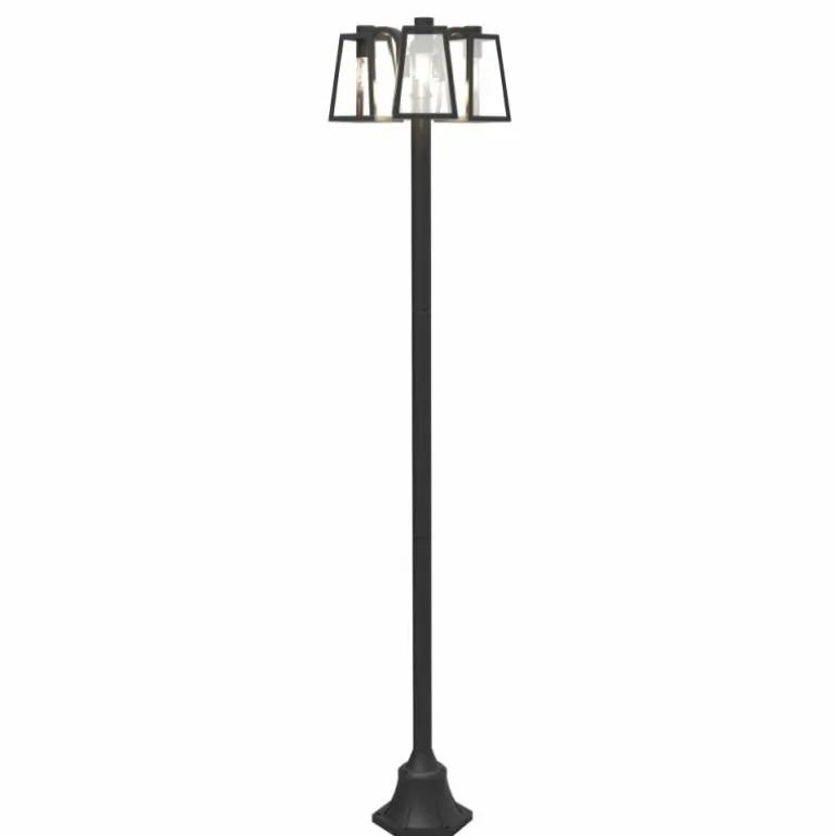 Réverbère Lutec FIA Noir, 3 lumières