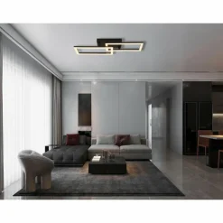 Luminaires Globo Lighting Éclairage Led|Sapena Plafonnier LED Noir, 1 lumière