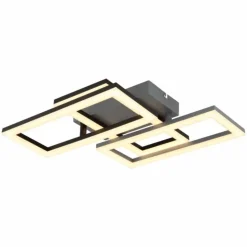 Luminaires Globo Lighting Éclairage Led|Sapena Plafonnier LED Gris, Noir, 1 lumière