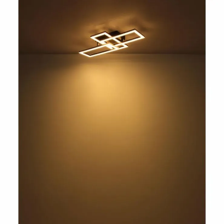 Luminaires Globo Lighting Éclairage Led|Sapena Plafonnier LED Noir, 1 lumière