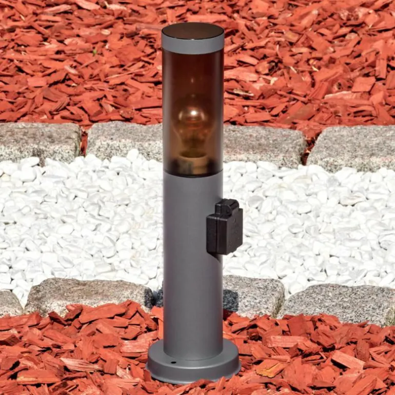 Sessa Prises électriques d'extérieur, Borne lumineuse, Eclairage de chemin Anthracite, 1 lumière