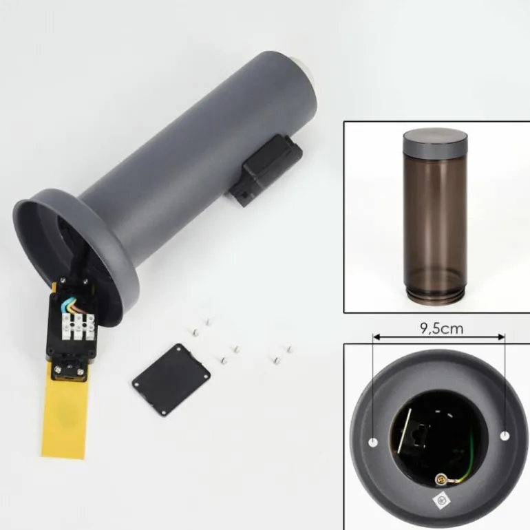 Sessa Prises électriques d'extérieur, Borne lumineuse, Eclairage de chemin Anthracite, 1 lumière