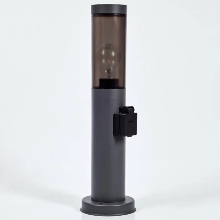 Sessa Prises électriques d'extérieur, Borne lumineuse, Eclairage de chemin Anthracite, 1 lumière