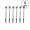 Set de 6 lampes solaires Globo SOLAR LED Acier inoxydable, 1 lumière