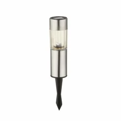 Set de bornes lumineuses solaires Globo LED Acier inoxydable, 4 lumières
