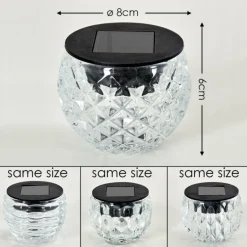 Set de lampes solaires Benson LED Noir, 1 lumière