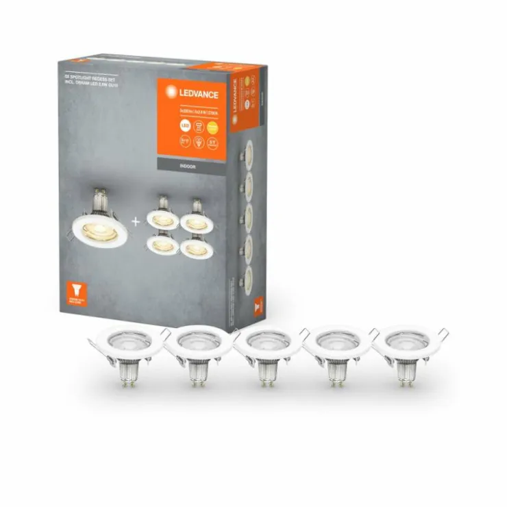 Luminaires Ledvance Luminaires Encastrés|Set Spot encastrable au plafond LED Blanc, 5 lumières