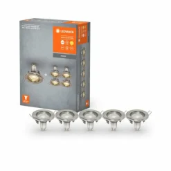 Luminaires Ledvance Luminaires Encastrés|Set Spot encastrable au plafond LED Nickel mat, 5 lumières