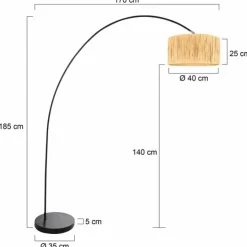 Luminaires Steinhauer Lampadaires Et Lampes Sur Pied|Solva Lampadaire Noir, 1 lumière