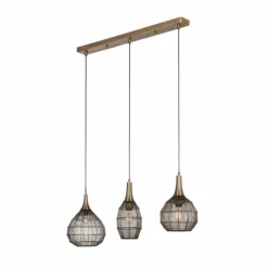 Luminaires Trio Suspensions|SORAYA Suspension Vieux laiton, 3 lumières