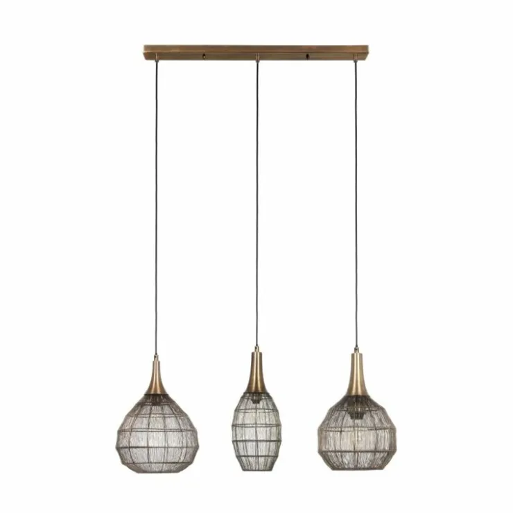 Luminaires Trio Suspensions|SORAYA Suspension Vieux laiton, 3 lumières
