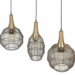 Luminaires Trio Suspensions|SORAYA Suspension Vieux laiton, 3 lumières