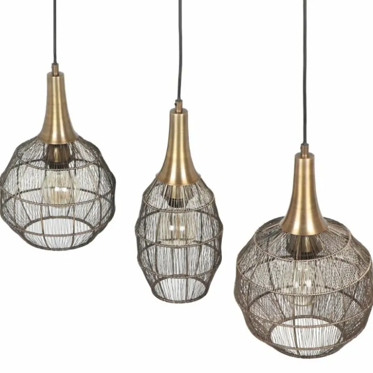 Luminaires Trio Suspensions|SORAYA Suspension Vieux laiton, 3 lumières