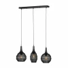 Luminaires Trio Suspensions|SORAYA Suspension Noir, 3 lumières