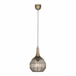 Luminaires Trio Suspensions|SORAYA Suspension Vieux laiton, 1 lumière