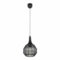 Luminaires Trio Suspensions|SORAYA Suspension Noir, 1 lumière