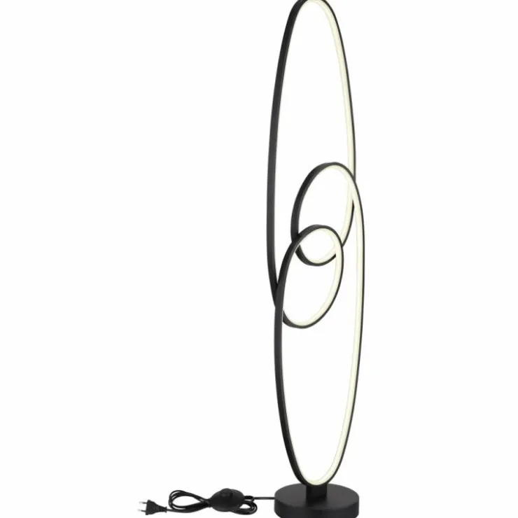 Luminaires Globo Lighting Éclairage Led|Spira Lampadaire LED Noir, 1 lumière