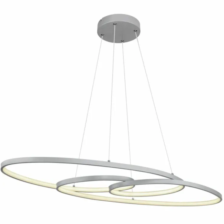 Luminaires Globo Lighting Éclairage Led|Spira Suspension LED Chrome, Argenté, 1 lumière