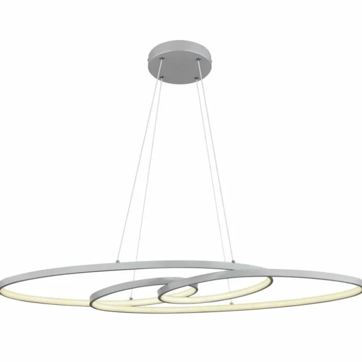 Luminaires Globo Lighting Éclairage Led|Spira Suspension LED Chrome, Argenté, 1 lumière