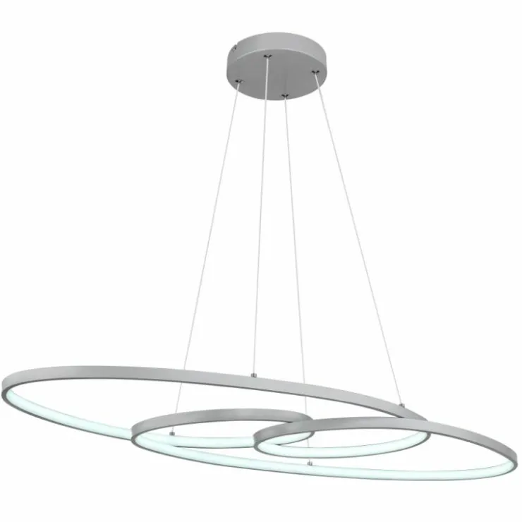 Luminaires Globo Lighting Éclairage Led|Spira Suspension LED Chrome, Argenté, 1 lumière