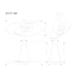 Luminaires Globo Lighting Éclairage Led|Spira Suspension LED Chrome, Argenté, 1 lumière
