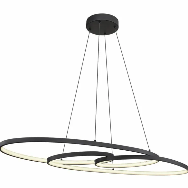 Luminaires Globo Lighting Éclairage Led|Spira Suspension LED Noir, 1 lumière