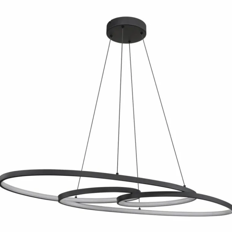 Luminaires Globo Lighting Éclairage Led|Spira Suspension LED Noir, 1 lumière