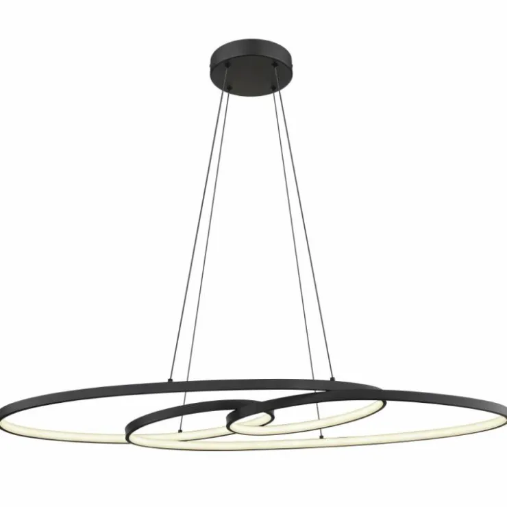 Luminaires Globo Lighting Éclairage Led|Spira Suspension LED Noir, 1 lumière