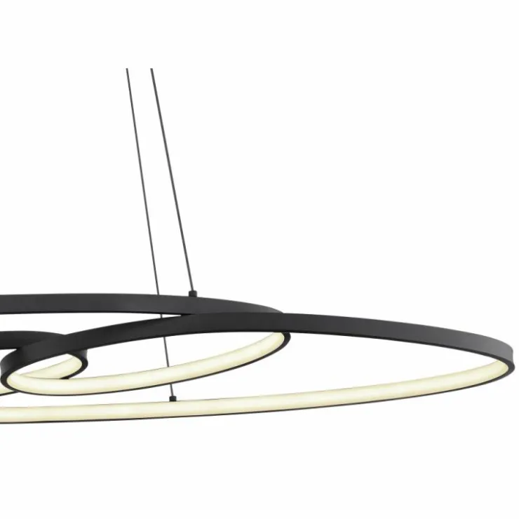 Luminaires Globo Lighting Éclairage Led|Spira Suspension LED Noir, 1 lumière