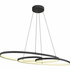 Luminaires Globo Lighting Éclairage Led|Spira Suspension LED Noir, 1 lumière