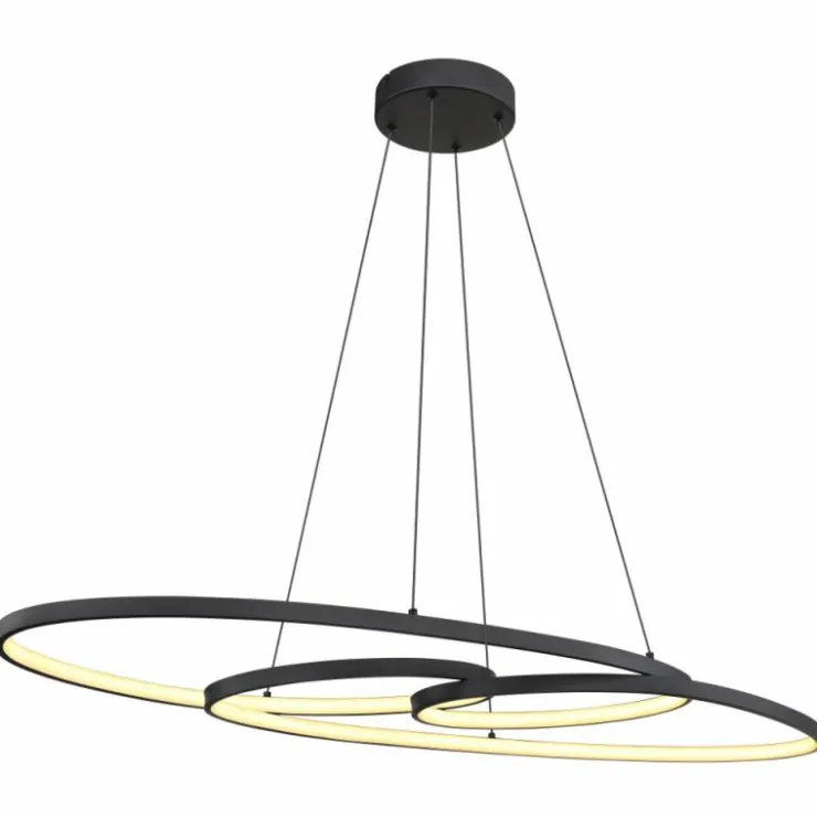 Luminaires Globo Lighting Éclairage Led|Spira Suspension LED Noir, 1 lumière