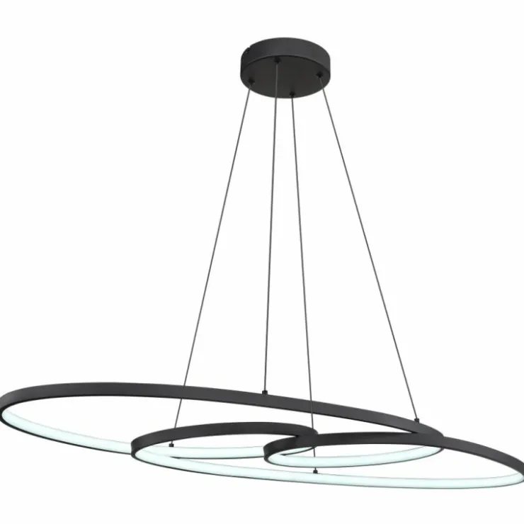 Luminaires Globo Lighting Éclairage Led|Spira Suspension LED Noir, 1 lumière