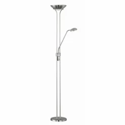 Luminaires Reality Éclairage Led|SPOCK Lampadaire LED Nickel mat, 2 lumières