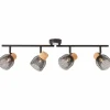 Luminaires Brilliant Spots Et Projecteurs|Spot Brilliant Flaka Noir, 4 lumières