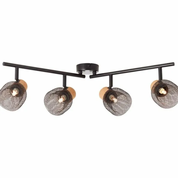 Luminaires Brilliant Spots Et Projecteurs|Spot Brilliant Flaka Noir, 4 lumières