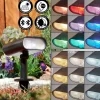 Spot de jardin Usmagama Solar LED Noir, 1 lumière, Détecteur de mouvement, Changeur de couleurs