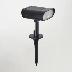 Spot de jardin Usmagama Solar LED Noir, 1 lumière, Détecteur de mouvement, Changeur de couleurs