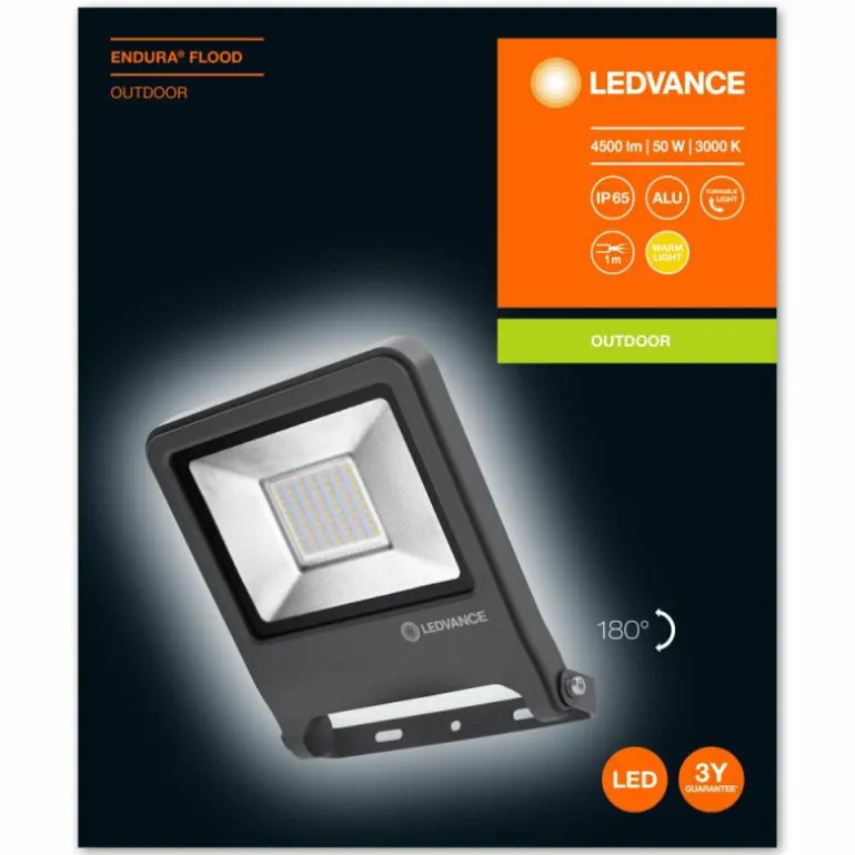 Spot de jardin LEDvance ENDURA® FLOOD Anthracite, 1 lumière