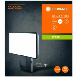 Spot de jardin LEDVANCE ENDURA® Gris, 1 lumière, Détecteur de mouvement