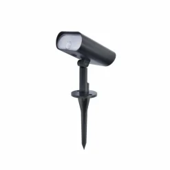 Spot de jardin Lutec GINBO LED Noir, 1 lumière, Détecteur de mouvement, Changeur de couleurs
