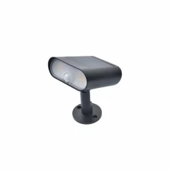 Spot de jardin Lutec GINBO LED Noir, 1 lumière, Détecteur de mouvement, Changeur de couleurs