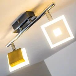 hofstein Spots Et Projecteurs|Spot de plafond Baramita LED Chrome, 2 lumières