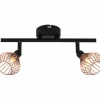 Luminaires Brilliant Plafonniers|Spot de plafond Brilliant Dalma Noir, 2 lumières