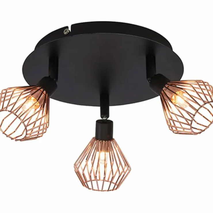 Luminaires Brilliant Spots Et Projecteurs|Spot de plafond Brilliant Dalma Noir, 3 lumières
