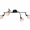 Luminaires Brilliant Suspensions|Spot de plafond Brilliant Dalma Noir, 4 lumières