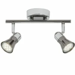 Luminaires Brilliant Éclairage Led|Spot de plafond Brilliant Jupp LED Chrome, Noir, 2 lumières