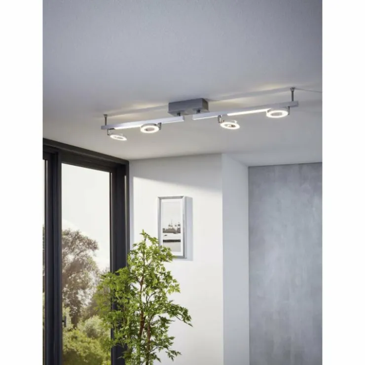 Luminaires Eglo Éclairage Led|Spot de plafond Eglo CARDILLIO 1 LED Aluminium, Chrome, 4 lumières